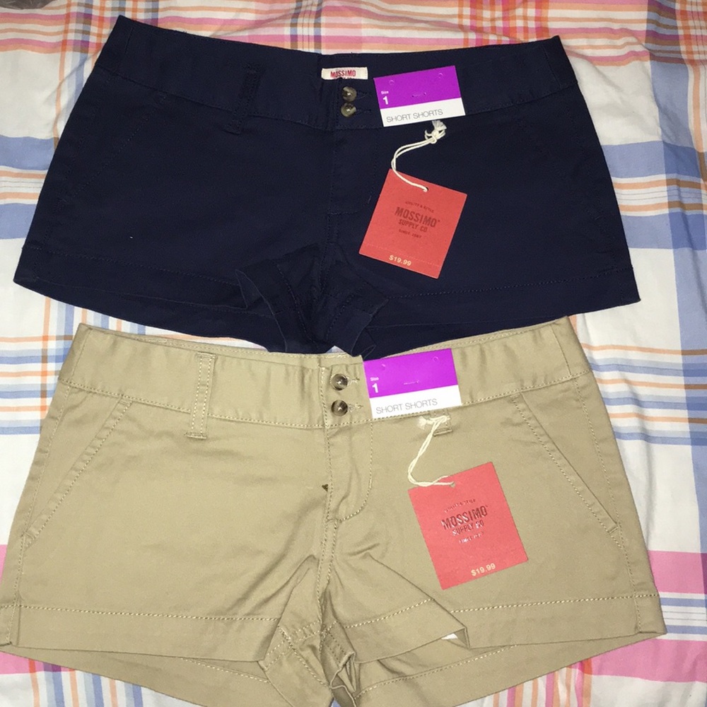 Mossimo Khaki and Navy Blue Shorts